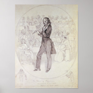 Poster Niccolo Paganini, violoniste