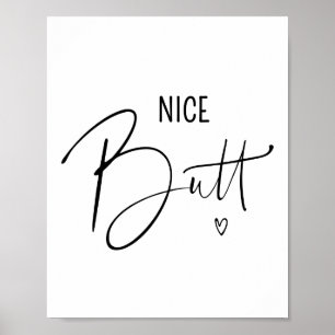Poster Nice Butt Funny Salles De Bains Citations Dit Artw
