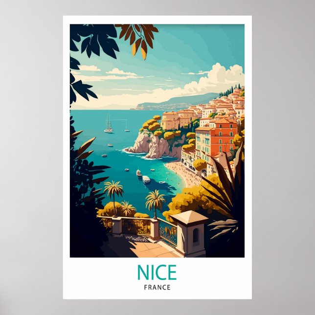 Poster Nice France Travel (Devant)