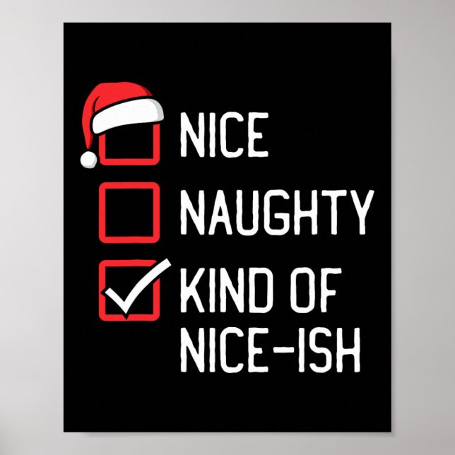 Poster Nice Liste Coquine Genre De Noël Nice (Devant)