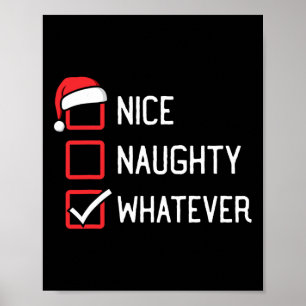 Poster Nice liste de vilains, peu importe Noël