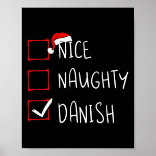Poster Nice Naughty Danoise Noël Danemark Héritage Roo