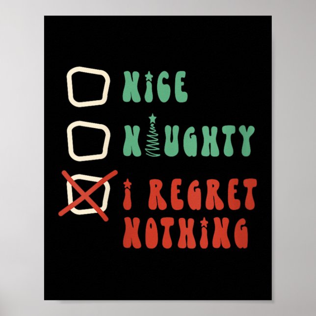 Poster Nice Naughty I Swear I Tried V-neck  (Devant)