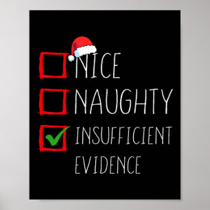 Poster Nice Naughty Insufficient Evidence Christmas Santa