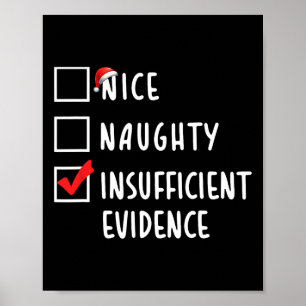 Poster Nice Naughty Insuffisance Preuve Noël Vacances