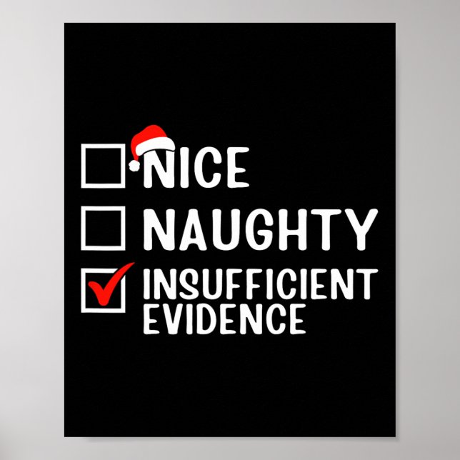 Poster Nice Naughty Insuffisant Preuve Avocat Christma (Devant)