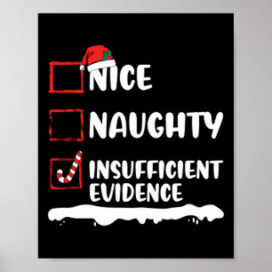 Poster Nice Naughty Insuffisant Preuves Noël Famille
