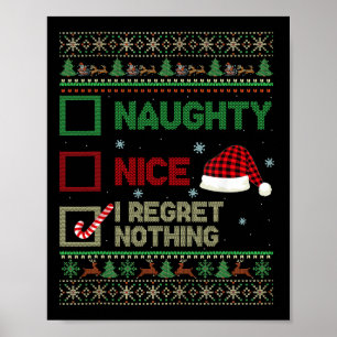 Poster Nice Naughty Je Regrette Rien Génial Sweater Chris