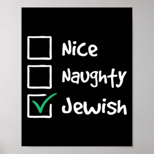 Poster Nice Naughty Juif - Juifs Hébreux Israélites Juda