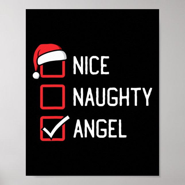 Poster Nice Naughty List Angel Noël 1 (Devant)