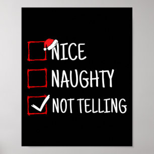 Poster Nice Naughty Ne Pas Dire Drôle Noël