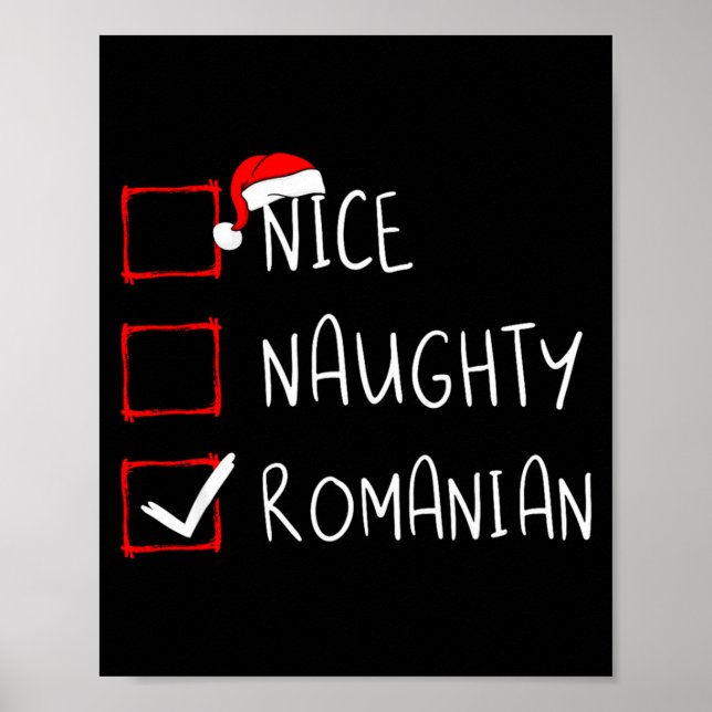 Poster Nice Naughty Romanian Christmas Romania Heritage R (Devant)