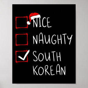 Poster Nice Naughty Sud-Coréen Noël Corée du Sud He
