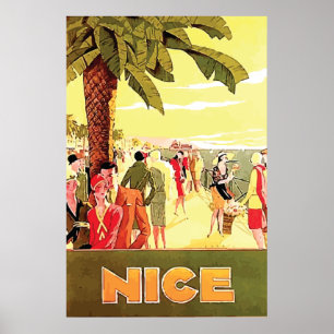 Poster Nice par Lorenzi ~ Vintage voyage