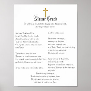 Poster Nicene Creed and Cross