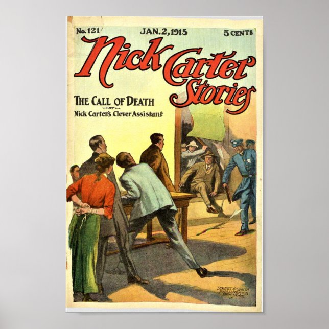 Poster Nick Carter Stories 121 - L'Appel À La Mort (Devant)