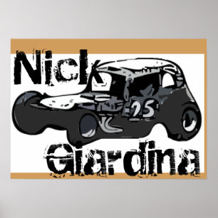 Poster Nick Giardina Coupe Stockcar Modified Racing Car