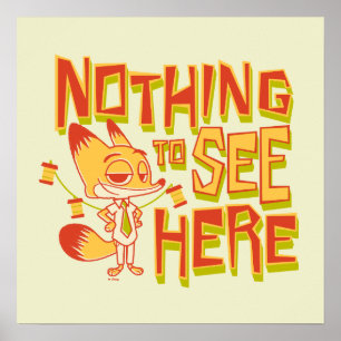 Poster Nick Wilde - Rien à voir ici