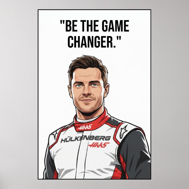 Poster Nico Hülkenberg Racing Vector – Be the Game Change (Devant)