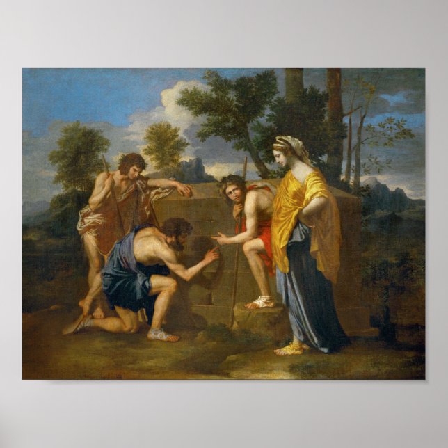 Poster Nicolas Poussin - Et in Arcadia ego (Devant)