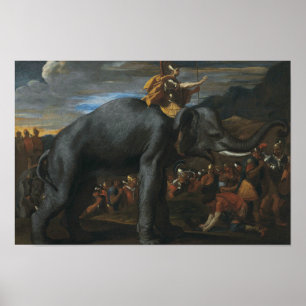 Poster Nicolas Poussin - Hannibal traversant les Alpes