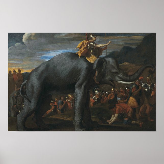 Poster Nicolas Poussin - Hannibal traversant les Alpes (Devant)