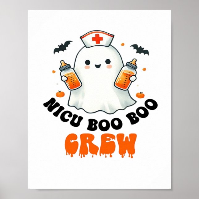 Poster Nicu boo boo équipage halloween, Nicu Boo Crew Fun (Devant)