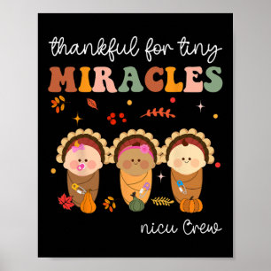 Poster Nicu Crwe Infirmière De Thanksgiving Chute Remerci