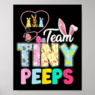 Poster Nicu Nurse Easter Team Minuscules Humains Bunnies 