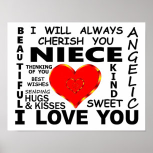 Poster Nièce Je T'Aime