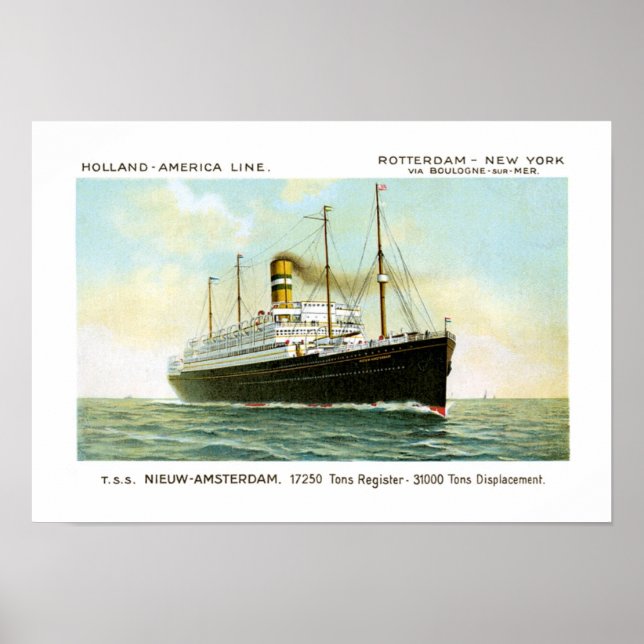 Poster Nieuw Amsterdam de 1906 (Devant)