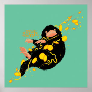 Poster Niffler Flottant Avec Or