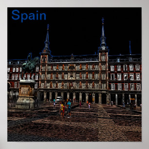 Poster Night Art de Madrid