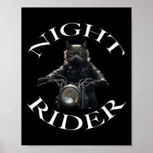 Poster Night Rider Mauvais Chat