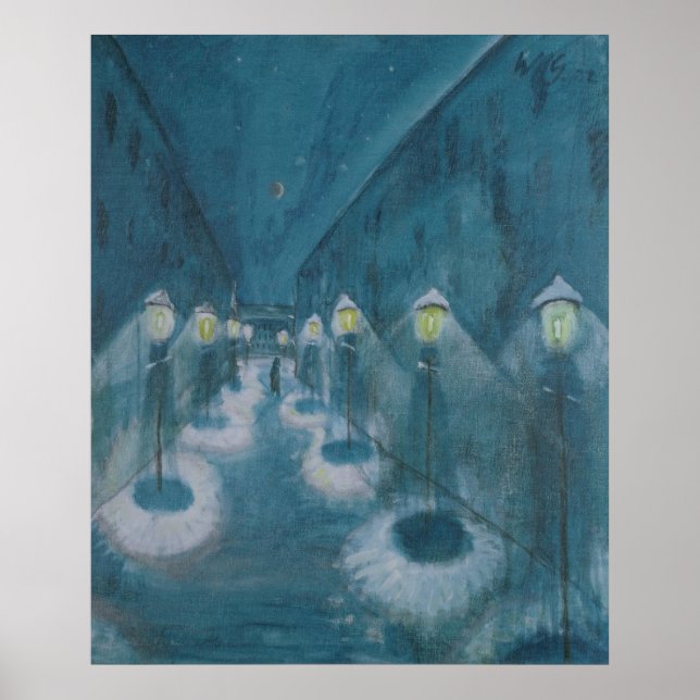 Poster Night Street (Street By Night) (1922) Walter Grama (Devant)