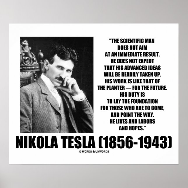 Poster Nikola Tesla (Devant)