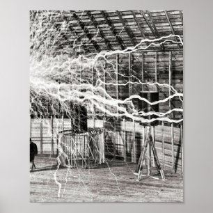 Poster Nikola Tesla Electricity