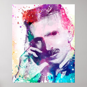 Poster Nikola Tesla - Génie Créatif