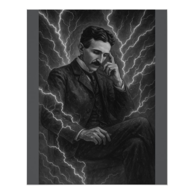 Poster "Nikola Tesla - L'esprit électrique" (Devant)