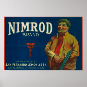 Poster Nimrod Lemon LabelSan Fernando, CA