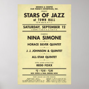 Poster Nina Simone - Horace Silver - J.J. Johnson jazz