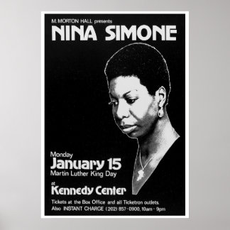 Poster Nina Simone Jazz Live Concert