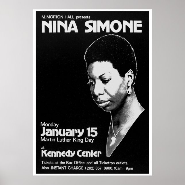 Poster Nina Simone Jazz Live Concert (Devant)