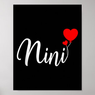 Poster Nini Sweetheart Design Avec Coeur Romantique