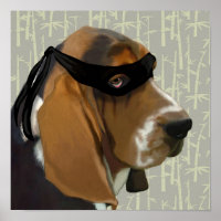 Ninja Basset Hound Dog
