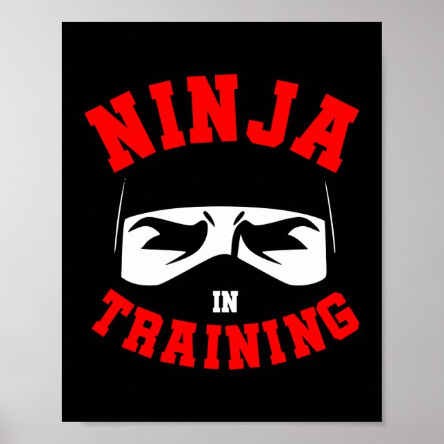 Poster Ninja Dans L'Entraînement Des Arts Martiaux Karate (Devant)