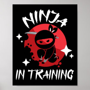 Poster Ninja En Formation - Karate Taekwondo Martial Mixt