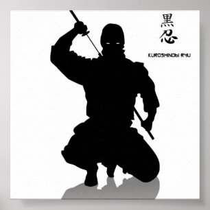 Poster ninja foncé, shhinnob