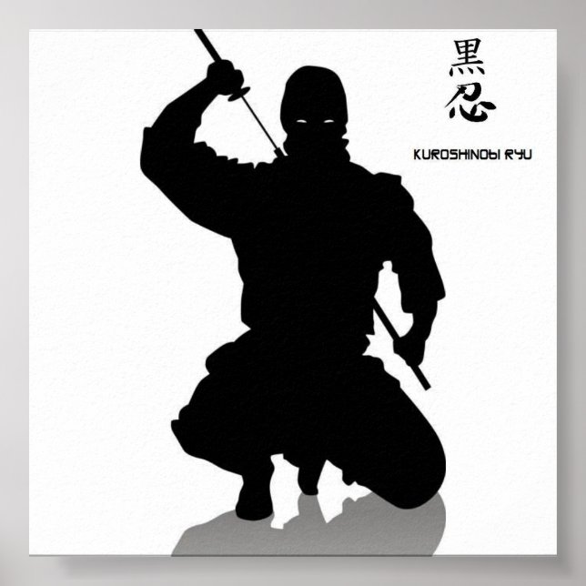 Poster ninja foncé, shhinnob (Devant)