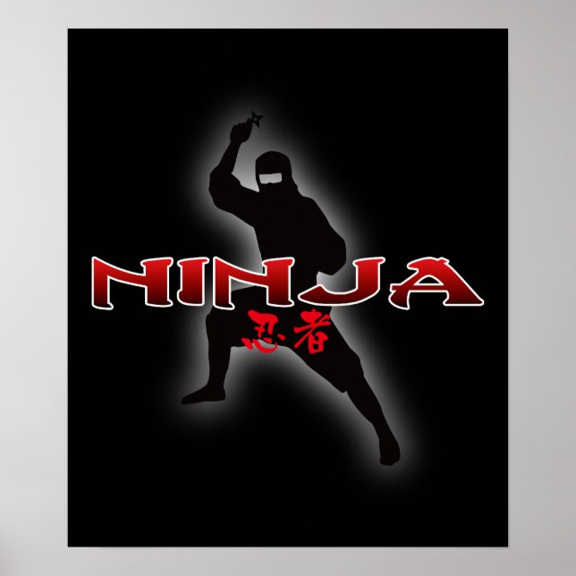 Poster Ninja Silhouette (Devant)